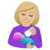 👩🏼‍🍼 woman feeding baby: medium-light skin tone display on JoyPixels